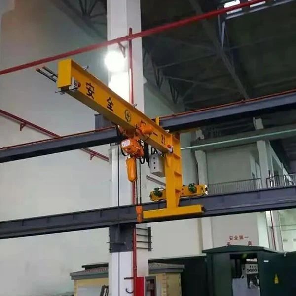 Beam Mounted Overhead Jib Crane Lifting Equipment With Low Headroom Electric Chain Hoist