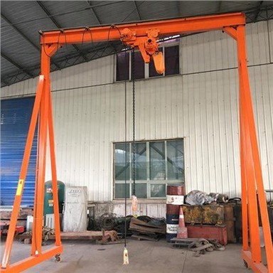 Алюминиевый регулируемый козловой кран с цепной талью